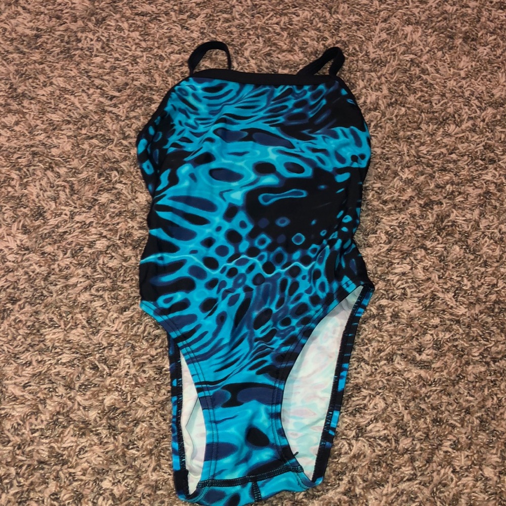 Blue and Black Swimsuit